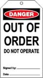 Danger Out of Order Tags